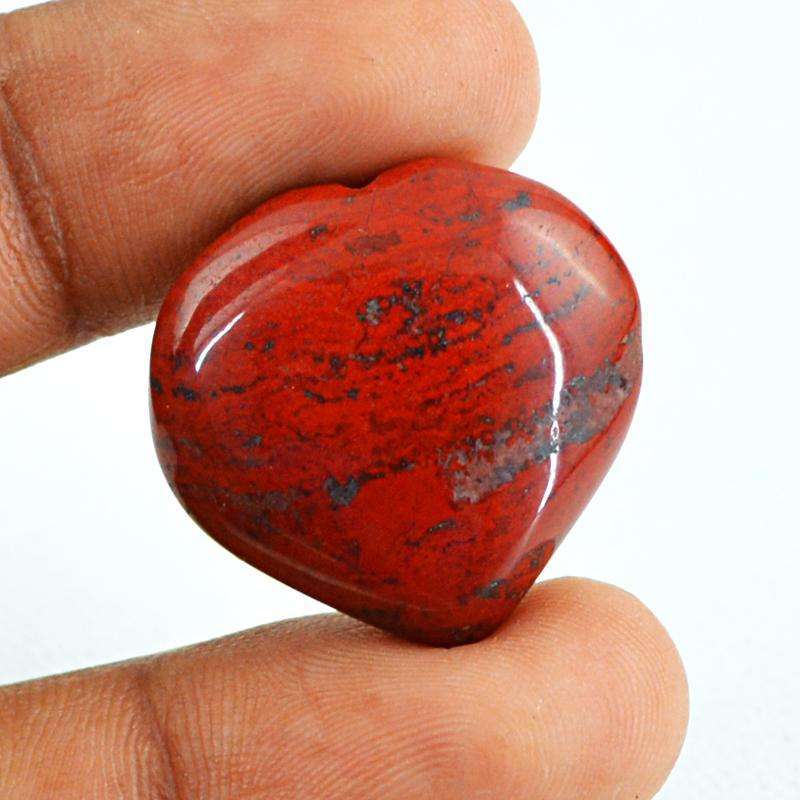 gemsmore:Natural Untreated Red Jasper Gemstone - Heart Shape