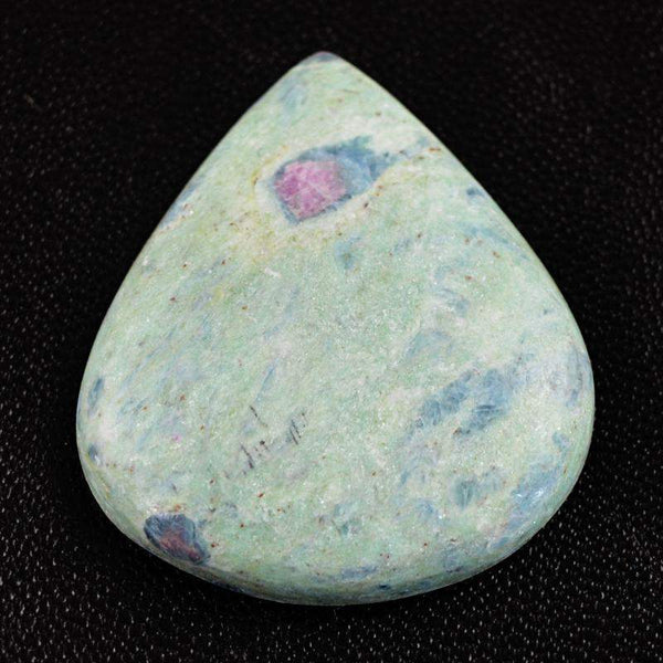 gemsmore:Natural Untreated Ruby Ziosite Pear Shape Gemstone