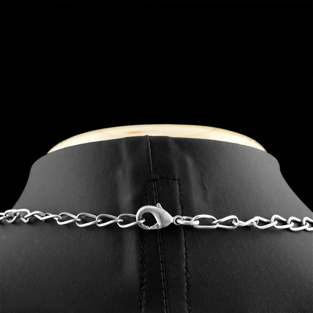 gemsmore:Natural Untreated Smoky Quartz Necklace Oval Shape Beads