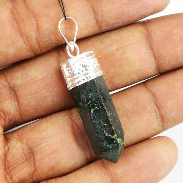 gemsmore:Natural Untreated Spinel Meditation Healing Point Pendant