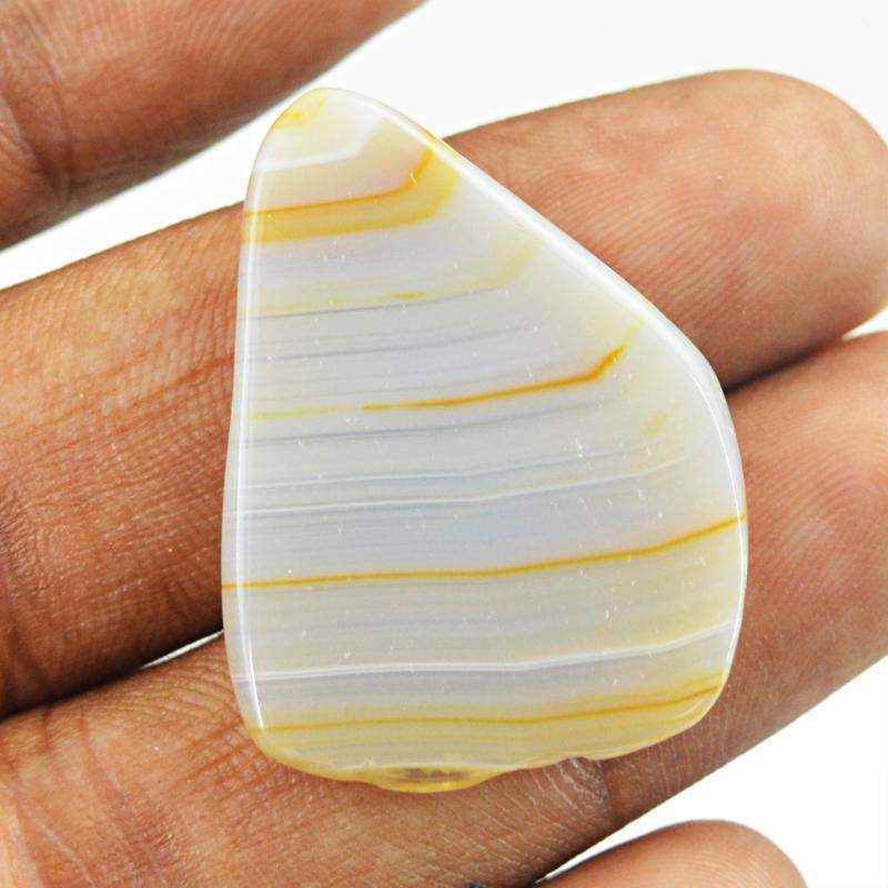 gemsmore:Natural Untreated Striped Agate Loose Gemstone