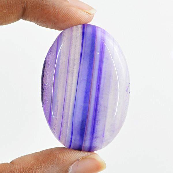 gemsmore:Natural Untreated Striped Healing Palm Onyx Oval Shape Gemstone