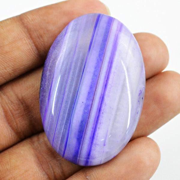 gemsmore:Natural Untreated Striped Healing Palm Onyx Oval Shape Gemstone