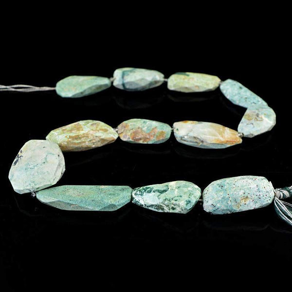 gemsmore:Natural Untreated Turquoise Beads Strand