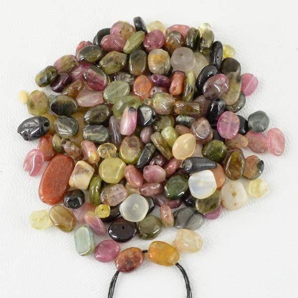 gemsmore:Natural Untreated Watermelon Tourmaline Drilled Beads Lot