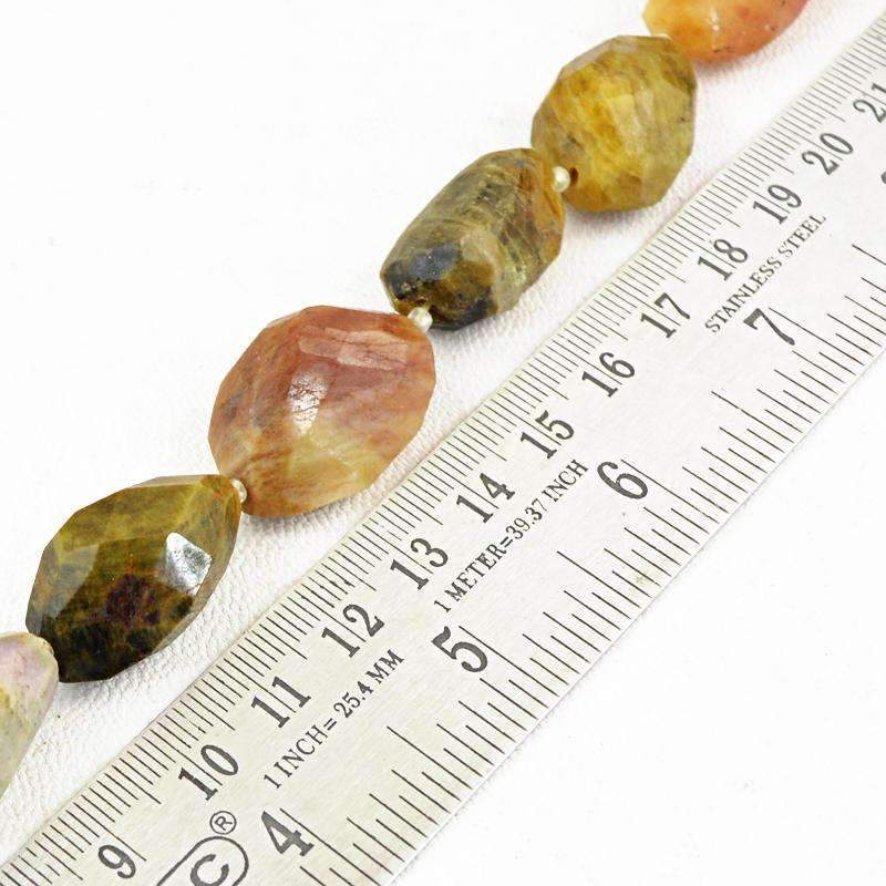 gemsmore:Natural Watermelon Tourmaline Beads Strand Faceted Drilled