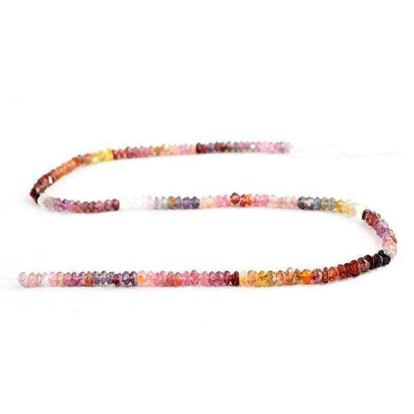 gemsmore:Natural Watermelon Tourmaline Drilled Beads Strand