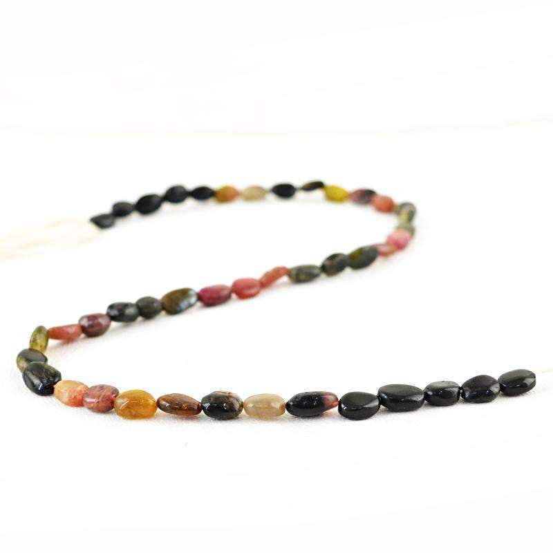 gemsmore:Natural Watermelon Tourmaline Drilled Beads Strand