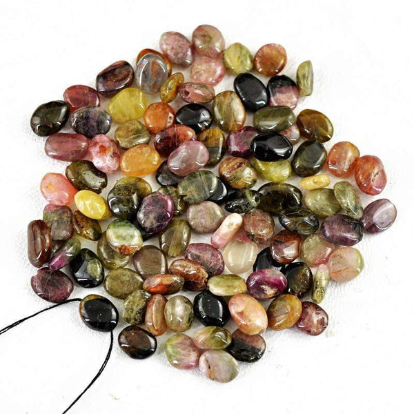 gemsmore:Natural Watermelon Tourmaline Untreated Beads Lot