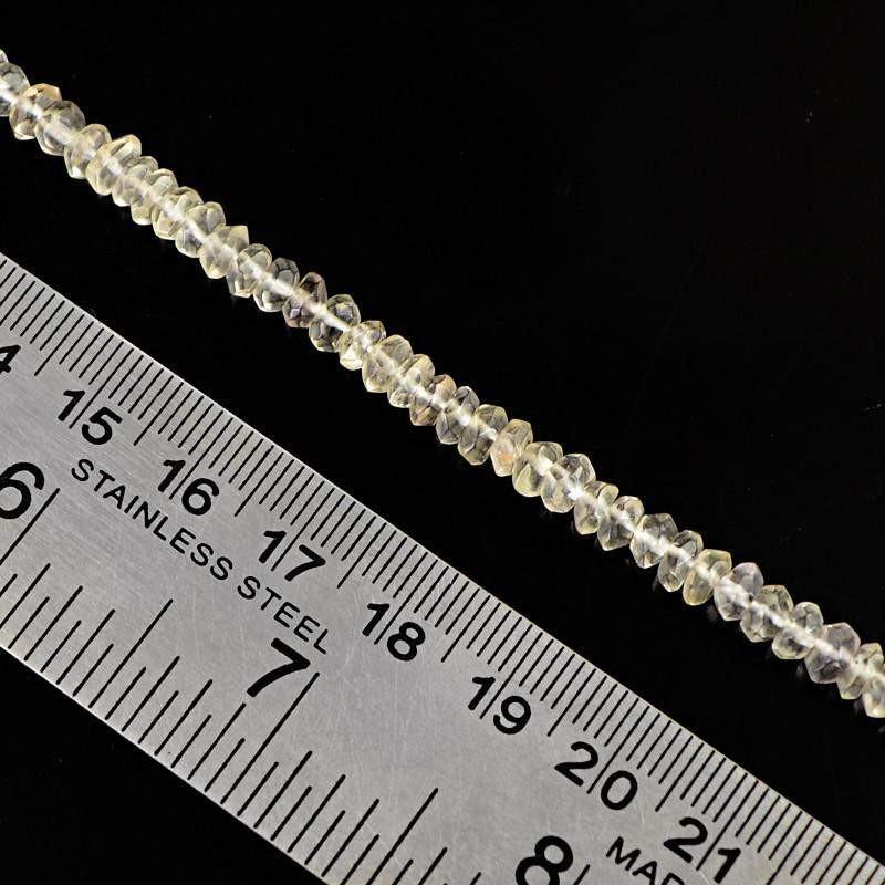 gemsmore:Natural White Quartz Drilled Beads Strand