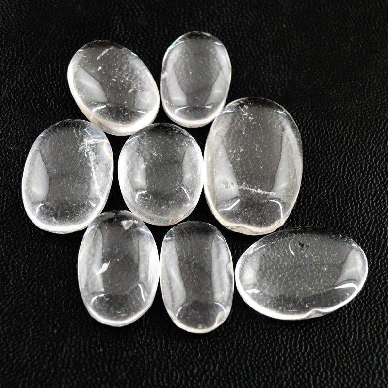 gemsmore:Natural White Quartz Gemstone Lot - Oval Shape