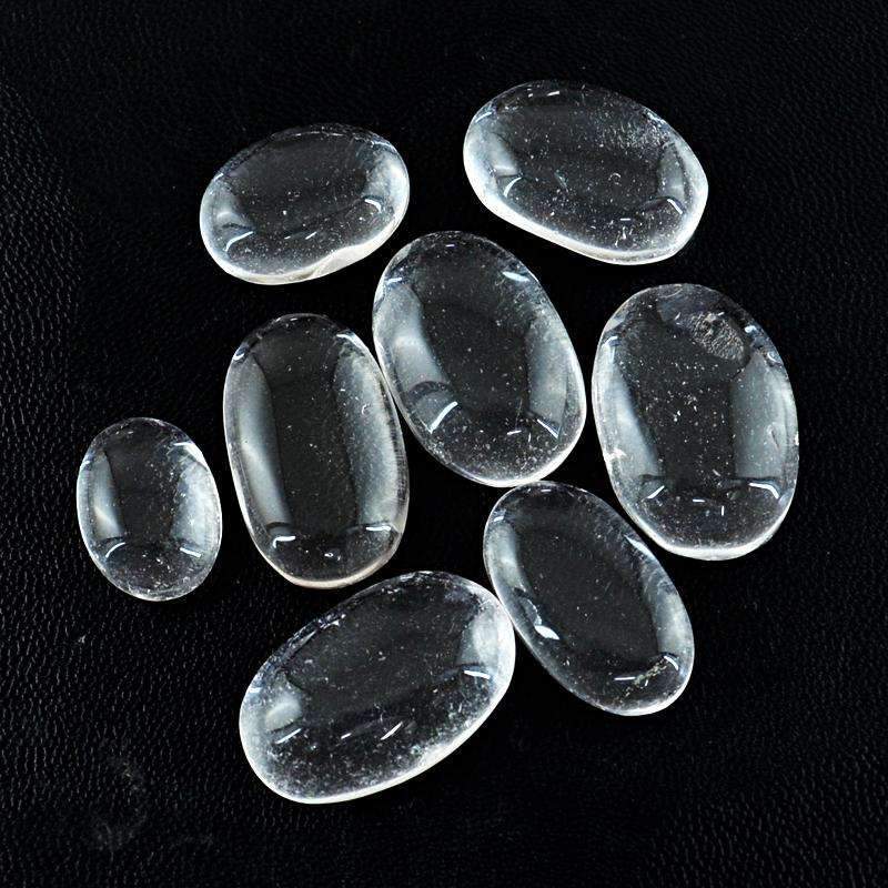 gemsmore:Natural White Quartz Gemstone Lot - Oval Shape