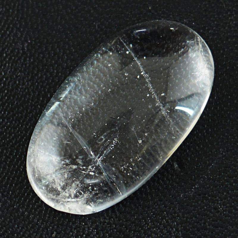 gemsmore:Natural White Quartz Gemstone Untreated Oval Shape