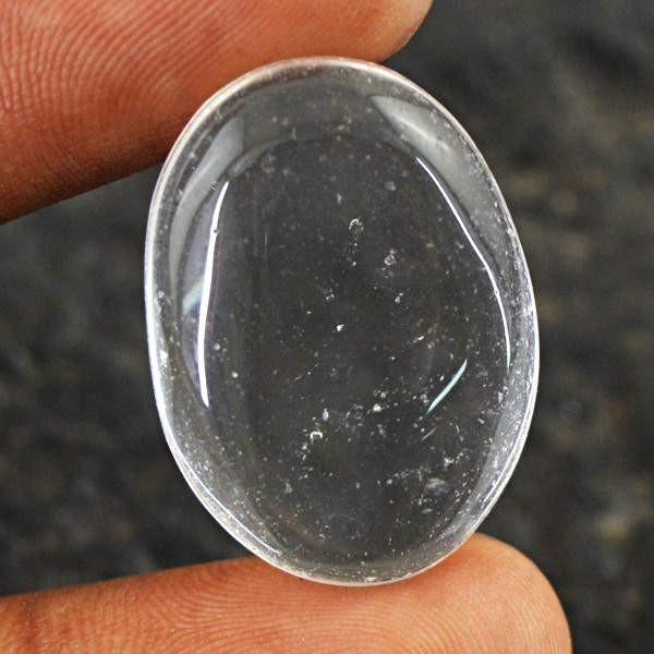 gemsmore:Natural White Quartz Oval Shape Loose Gemstone