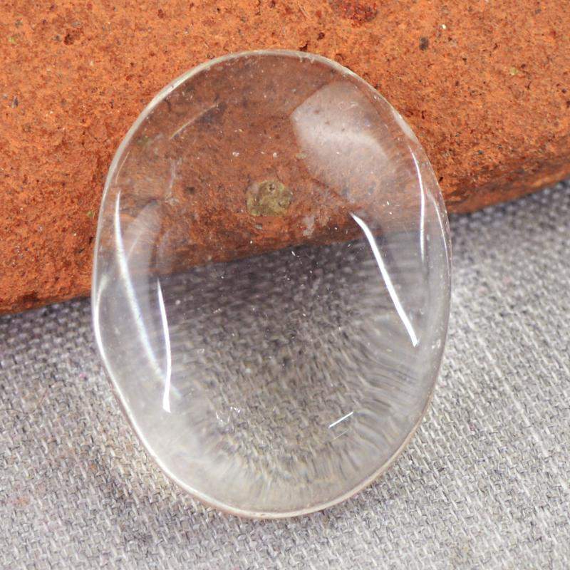 gemsmore:Natural White Quartz Oval Shape Loose Gemstone