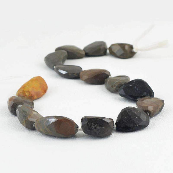 gemsmore:Natural Willow Creek Jasper Beads Strand Faceted Drilled