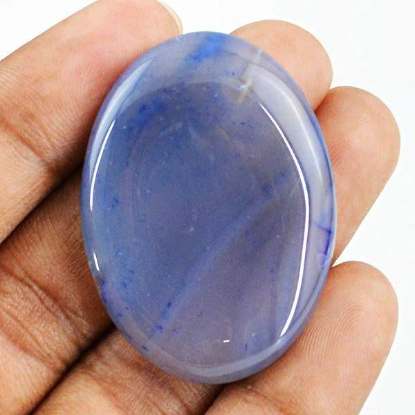 gemsmore:Natural Worry Stone Onyx Oval Shape Untreated Gemstone