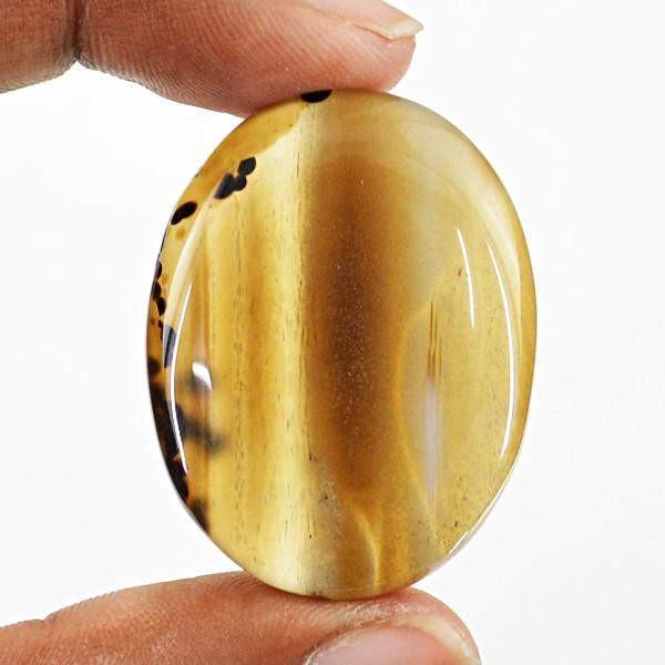 gemsmore:Natural Worry Stone Oval Shape Brown Onyx Gemstone