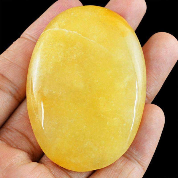 gemsmore:Natural Yellow Aventurine Gemstone - Oval Shape