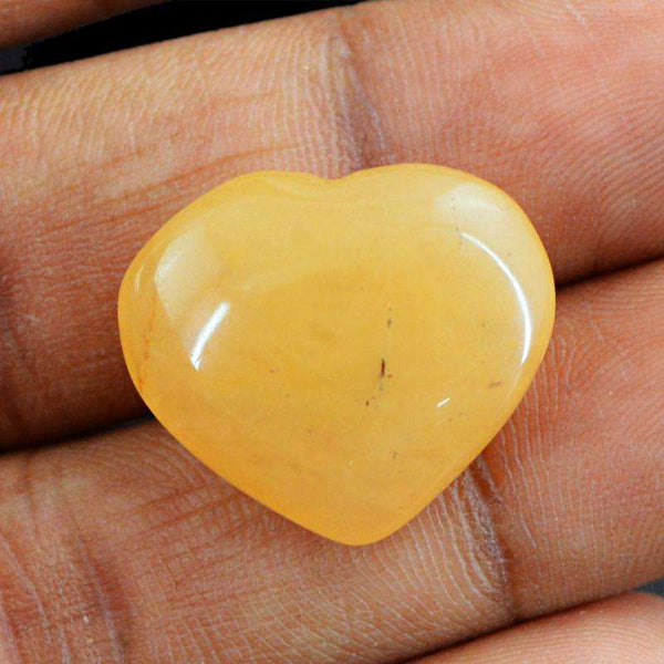 gemsmore:Natural Yellow Aventurine Gemstone - Untreated Heart Shape