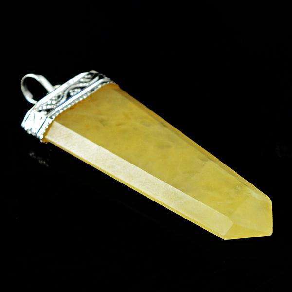 gemsmore:Natural Yellow Aventurine Healing Wand Pendant