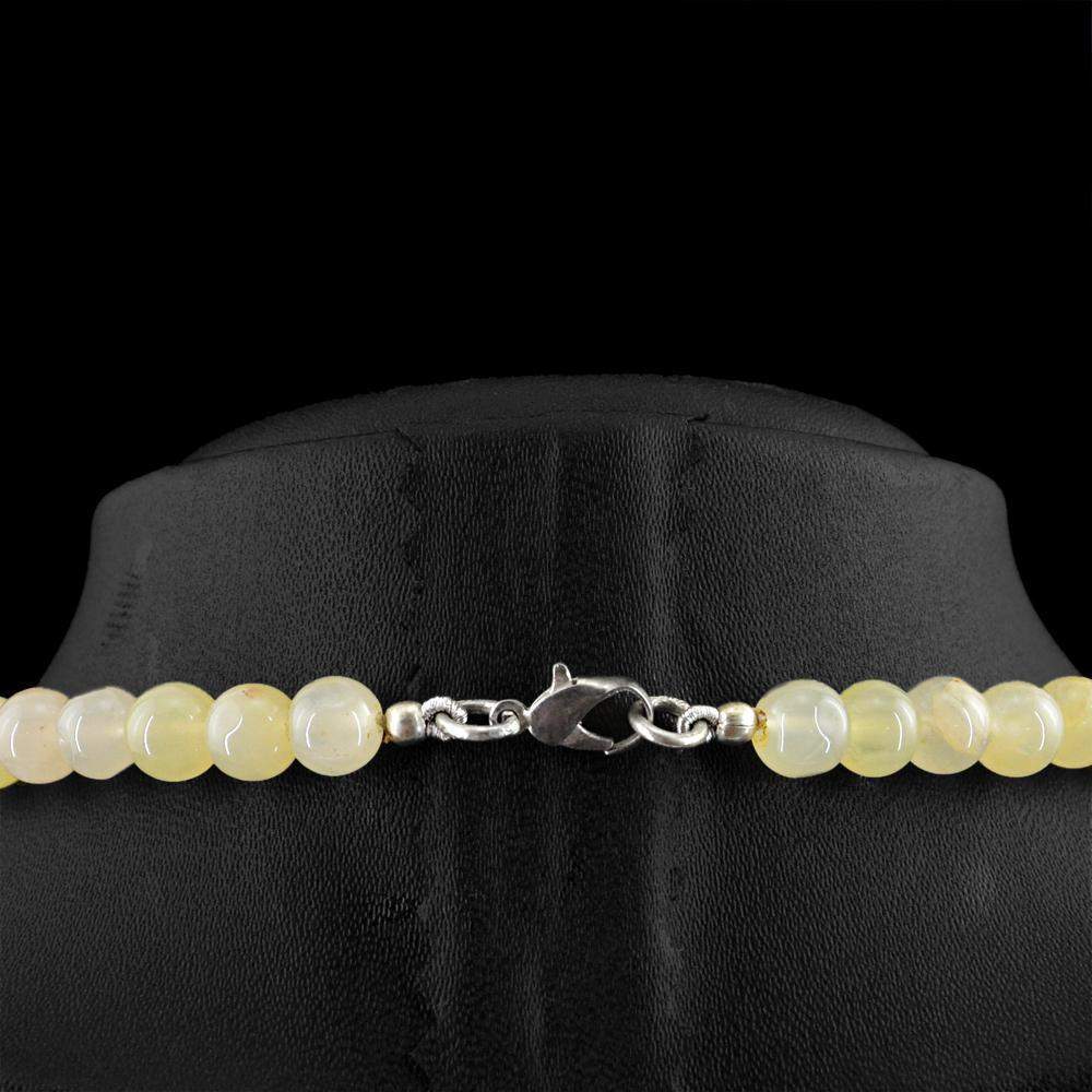 gemsmore:Natural Yellow Aventurine Necklace Round Beads