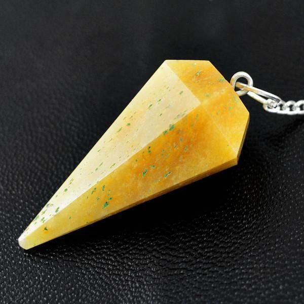 gemsmore:Natural Yellow Aventurine Reiki Healing Pendulum