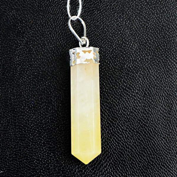 gemsmore:Natural Yellow Aventurine Reiki Healing Point Pendant