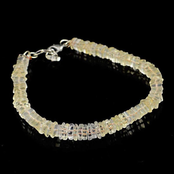 gemsmore:Natural Yellow Citrine Beads Bracelet