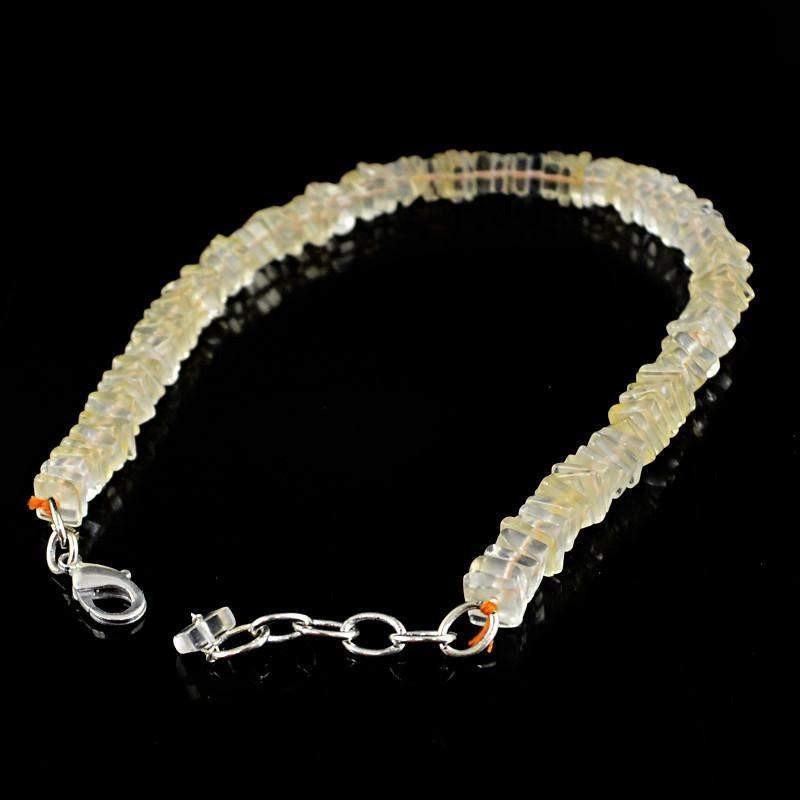 gemsmore:Natural Yellow Citrine Beads Bracelet