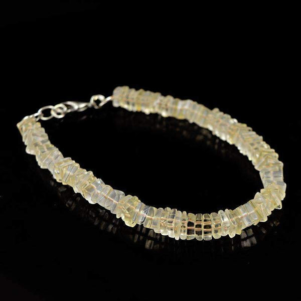 gemsmore:Natural Yellow Citrine Bracelet - Untreated Beads