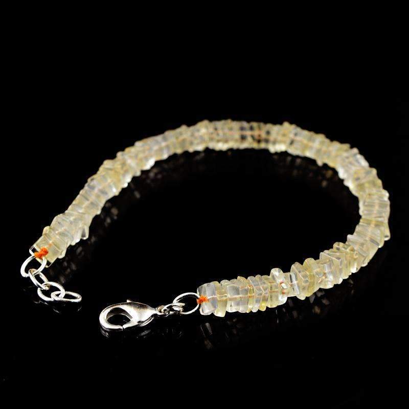 gemsmore:Natural Yellow Citrine Bracelet - Untreated Beads