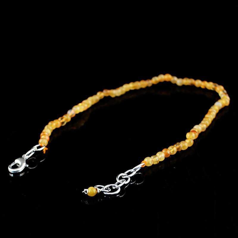 gemsmore:Natural Yellow Citrine Bracelet Round Shape Beads