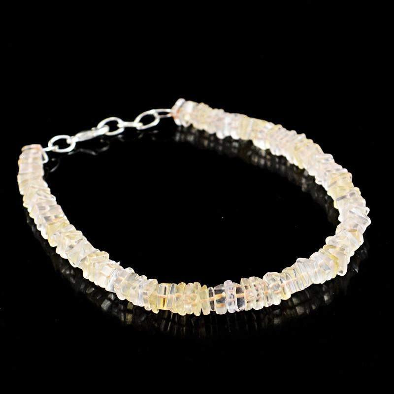 gemsmore:Natural Yellow Citrine Bracelet Untreated Beads