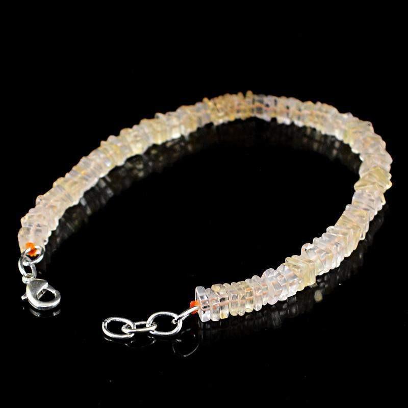 gemsmore:Natural Yellow Citrine Bracelet Untreated Beads