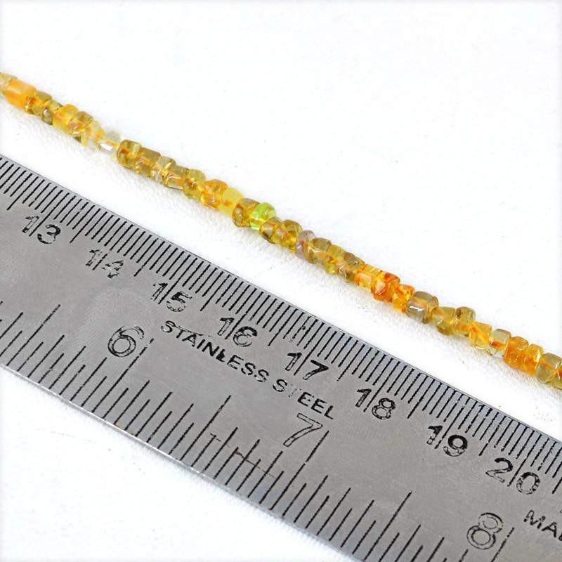 gemsmore:Natural Yellow Citrine Round Beads Strand