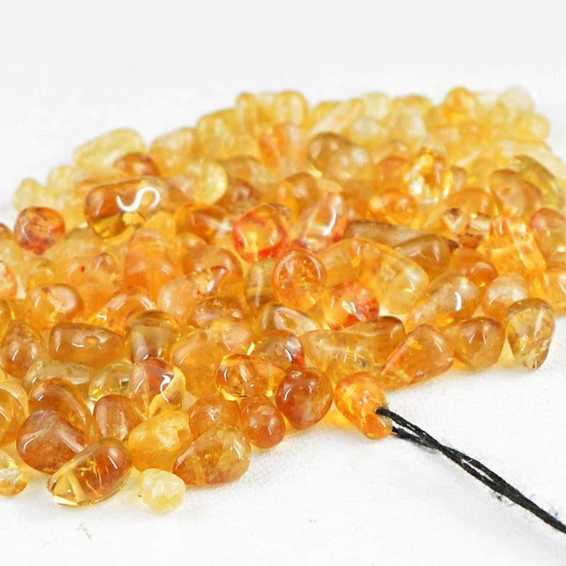 gemsmore:Natural Yellow Citrine Untreated Beads Lot