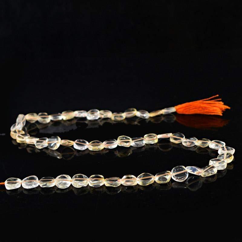 gemsmore:Natural Yellow Citrine Untreated Beads Strand