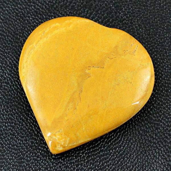 gemsmore:Natural Yellow Jasper Carved Heart Shape Gemstone