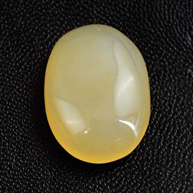 gemsmore:Natural Yellow Onyx Oval Shape Loose Gemstone