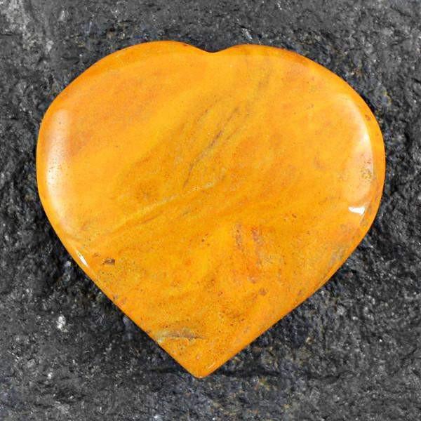 gemsmore:Natural Yellow Shape Jasper Heart Shape Gemstone