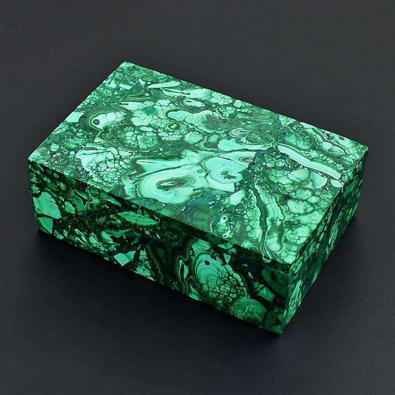 gemsmore:New in stock - - Rectangular Style Malachite gem Box - Hand Carved