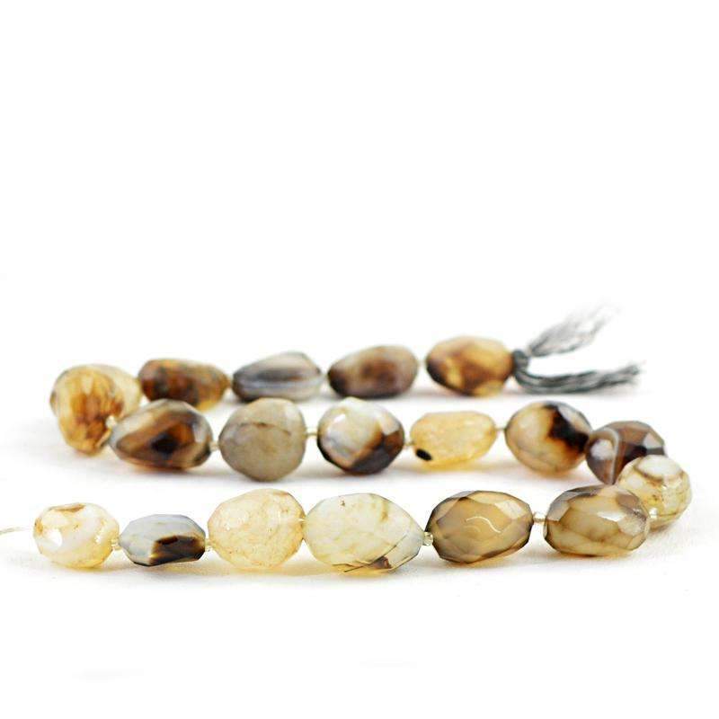 gemsmore:Onyx Beads Strand Natural Faceted Drilled