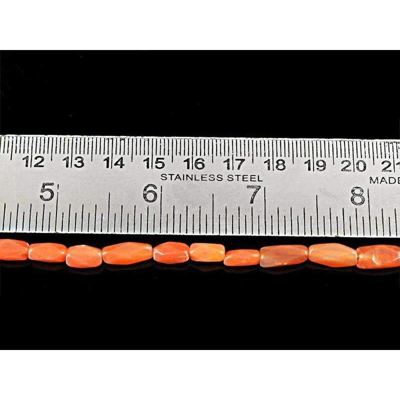 gemsmore:Orange Aventurine Beads Strand - Natural Faceted Drilled