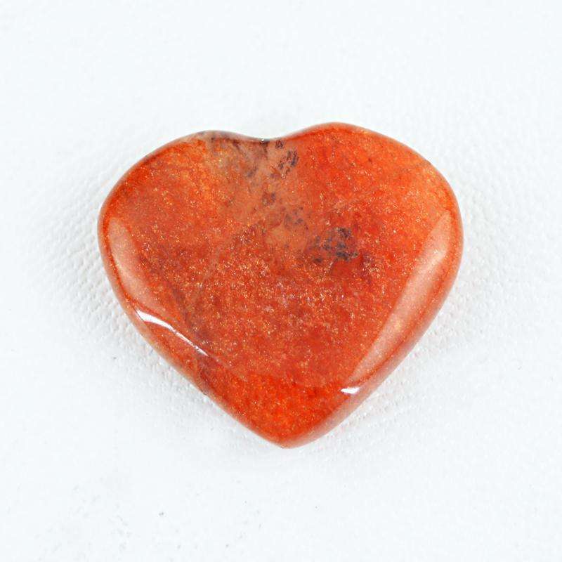 gemsmore:Orange Aventurine Gemstone Natural Heart Shape