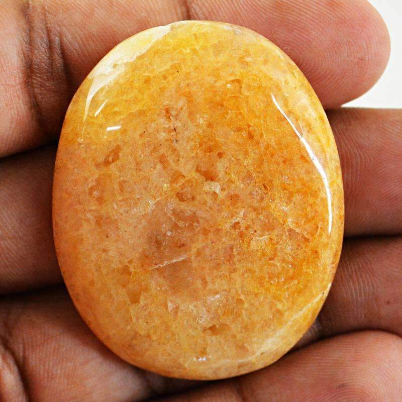 gemsmore:Orange Aventurine Gemstone Natural Oval Shape