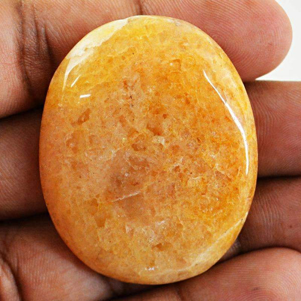 gemsmore:Orange Aventurine Gemstone Natural Oval Shape