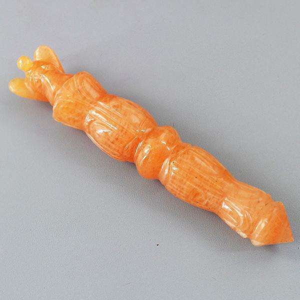 gemsmore:Orange Aventurine Hand Carved Angel Point Stick