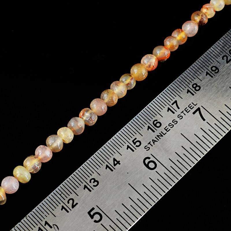 gemsmore:Orange Aventurine Strand Natural Untreated Round Drilled Beads