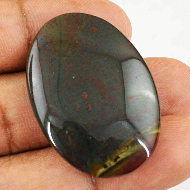 gemsmore:Oval Shape Bloodstone Gemstone - Natural Untreated